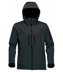 Stormtech-Mens-Epsilon-2-Softshell-HR-1-FRONT-HOOD-UP-CHARCOALTWILL