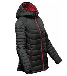 Stormtech-Womens-Stavanger-Thermal-Jacket-AFP-2W-SIDE-HOOD-DOWN-BLACK-BRIGHTRED