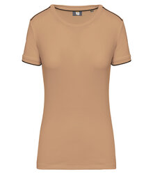 WK-Designed-to-Work_Ladies-Short-Sleeved-Day-To-Day-T-shirt_WK3021_CAMEL-BLACK
