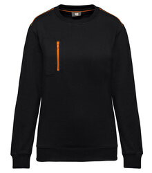 WK-Designed-to-Work_Unisex-Day-To-Day-Contrasting-Zip-Pocket-Sweat_WK403_BLACK-ORANGE