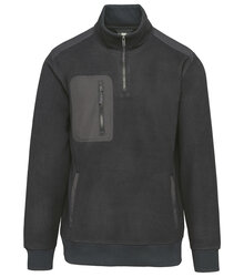 WK-Designed-to-Work_Unisex-Eco-Friendly-Fleece-With-Zipped-Neck_WK905_DARKGREY