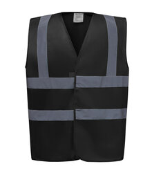 Yoko_Hi-Vis-2-Band---Braces-Waistcoat_HVW100_Black_Front