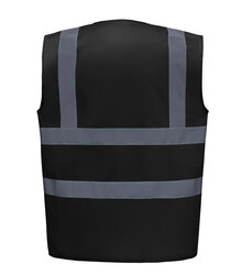 Yoko_Hi-Vis-2-Band---Braces-Waistcoat_HVW100_Black_Rear