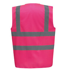 Yoko_Hi-Vis-2-Band---Braces-Waistcoat_HVW100_Pink_Rear