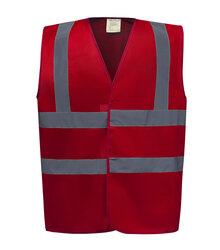 Yoko_Hi-Vis-2-Band---Braces-Waistcoat_HVW100_Red_Front